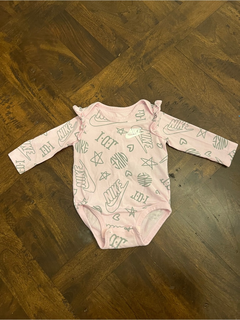 Nike Pink Long-Sleeve Baby Onesie Bodysuit